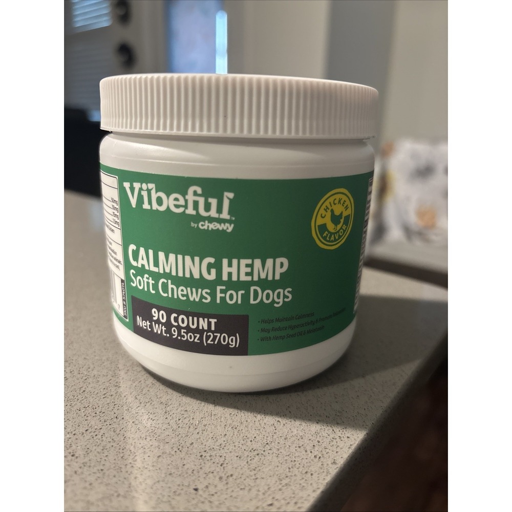 Vibeful by Chewy Calming Hemp Soft Chews For Dogs Chicken Flavor 90ct